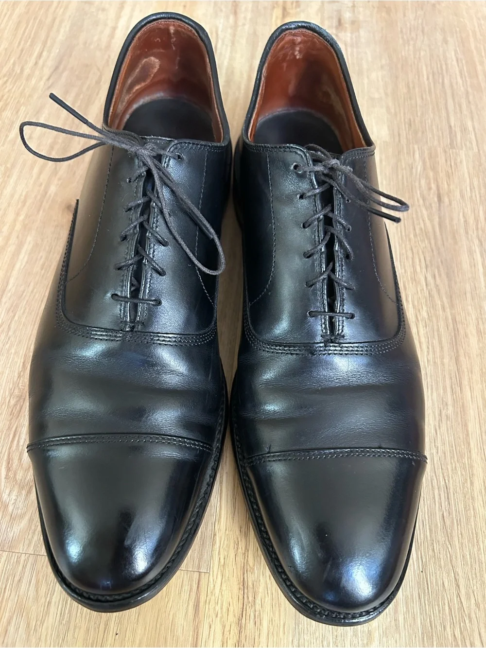 Allen Edmonds Black Park Ave. Cap-Toe Oxford Dress Shoes 11.5B